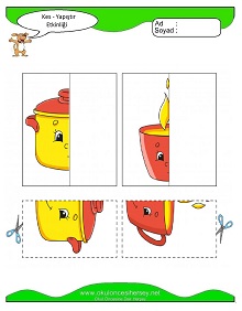 Kes Yapıştır Çalışma Sayfaları